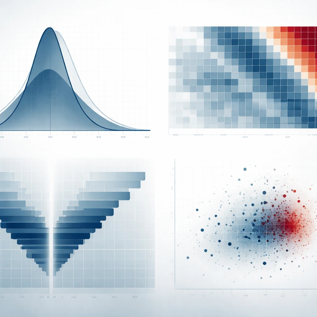 Conceptual visualization of portfolio risk model limits with fat tails, shifting correlations, and thinning liquidity.