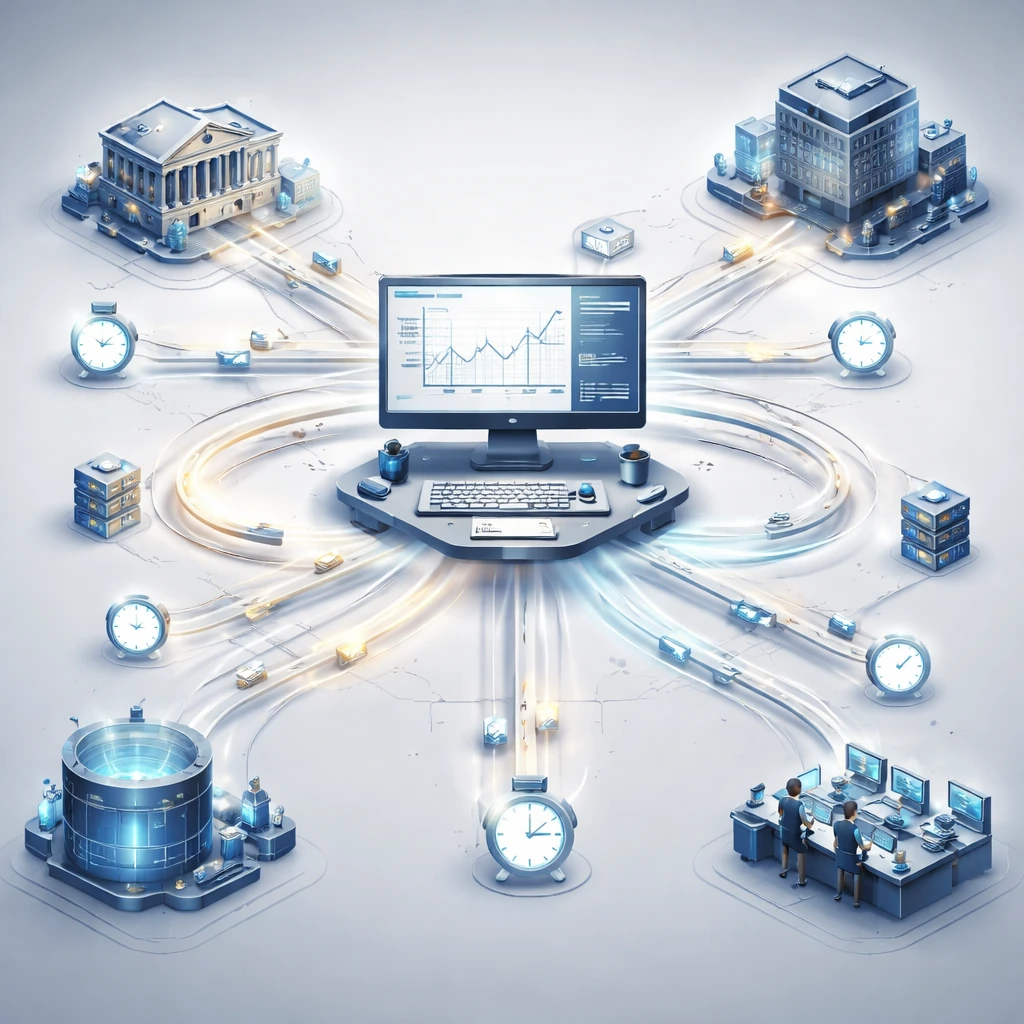 Visual map of an electronic order routed from a trading terminal to exchanges, dark pools, and a dealer for execution