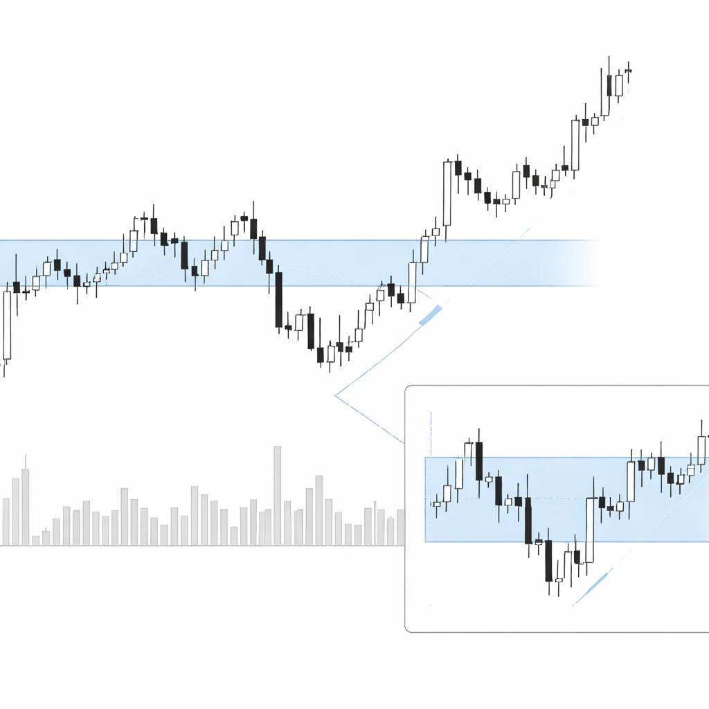 Chart illustration of a resistance level flipping to support after a breakout and retest.