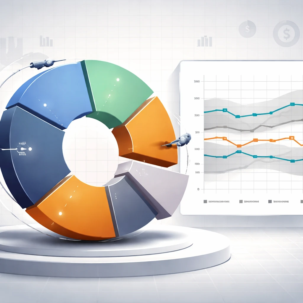 Visualization of a diversified portfolio’s weights being adjusted back to target allocations.