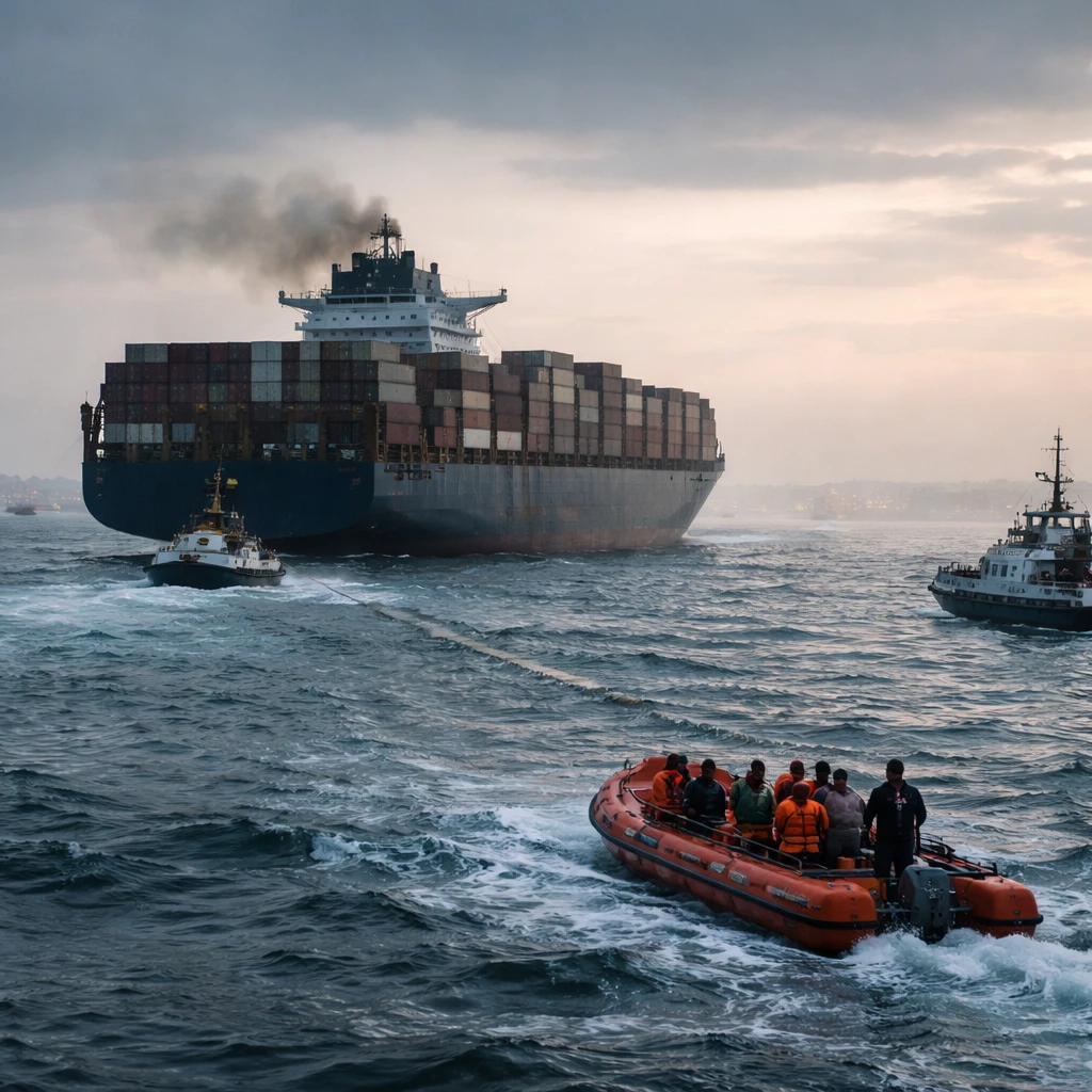 Crew Member Missing After Cyprus-Flagged Container Ship Struck in Strait of Hormuz
