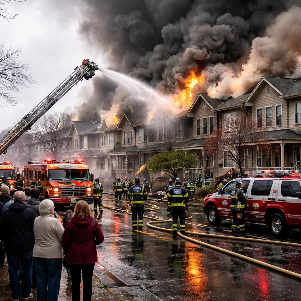 Multi-Alarm Blaze Injures at Least 21 in Queens Row Homes