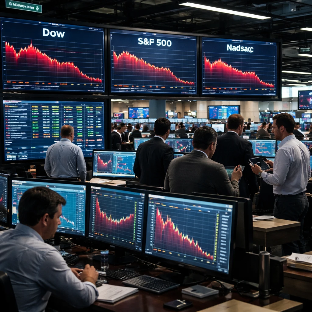 U.S. Stocks Slip at Close as Industrials, Utilities and Tech Lead Declines