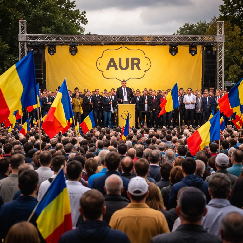 Romania’s Far-Right Party Surges in Popularity, Leading Pro-European Parties Ahead