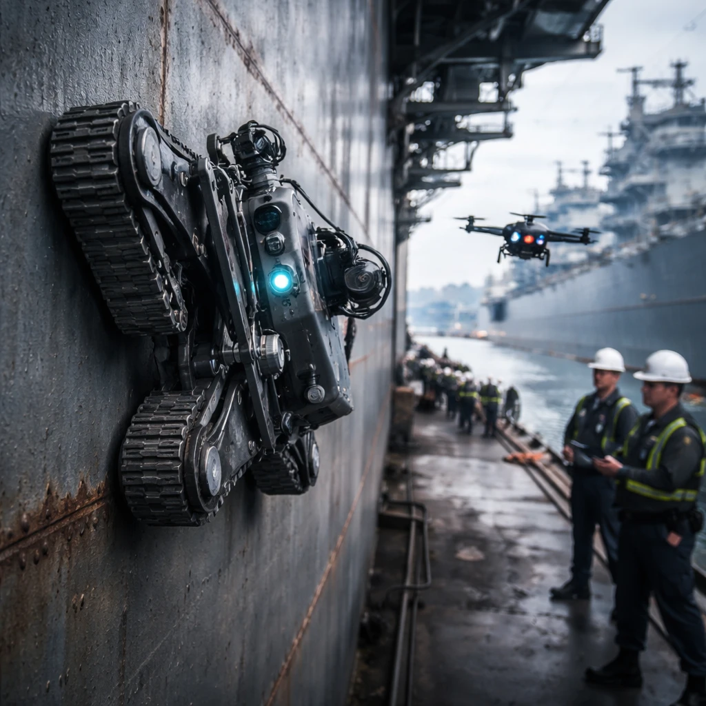 U.S. Navy Contract Propels Gecko Robotics' Hull-Climbing and Aerial Inspectors into Pacific Fleet