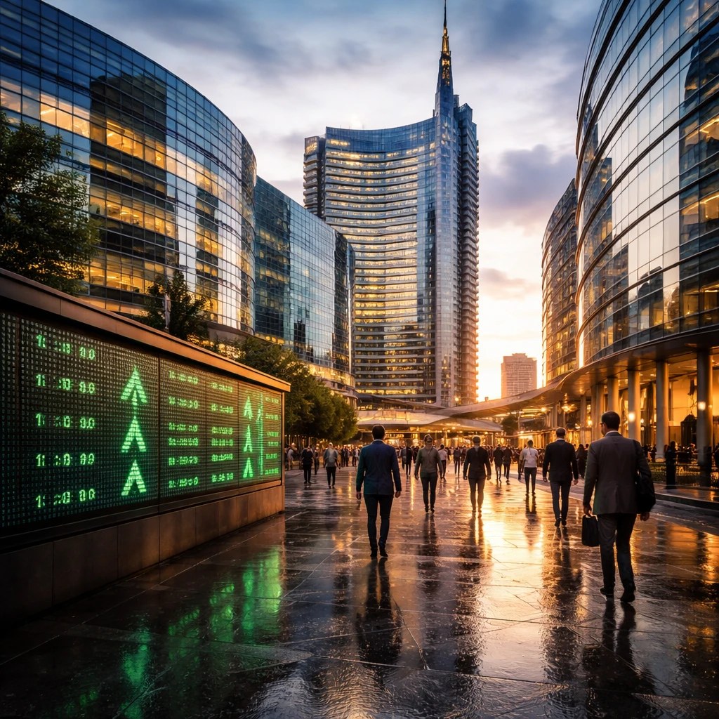 Milan Stocks Close Higher as Italy 40 Reaches New Record