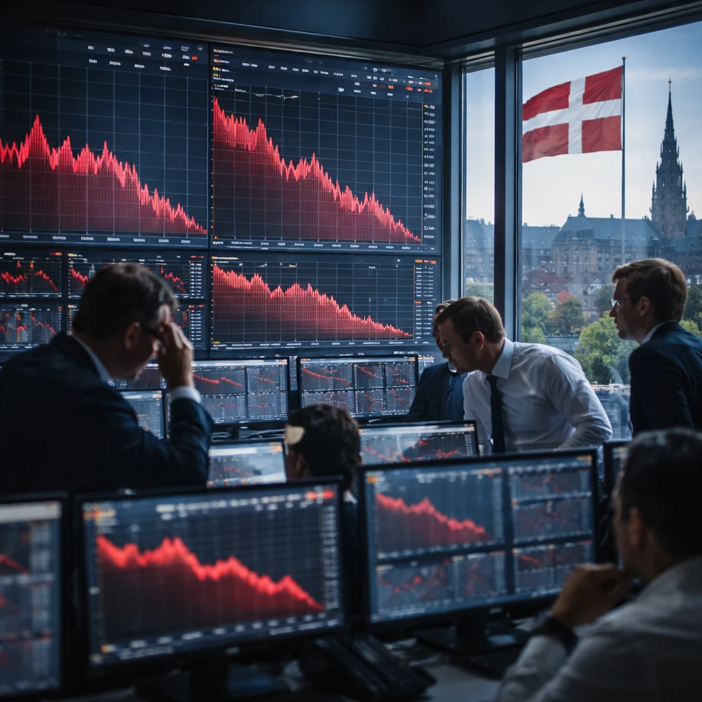 Copenhagen equities slide as OMX Copenhagen 20 posts sharp drop; Novo Nordisk plunges to three-year low