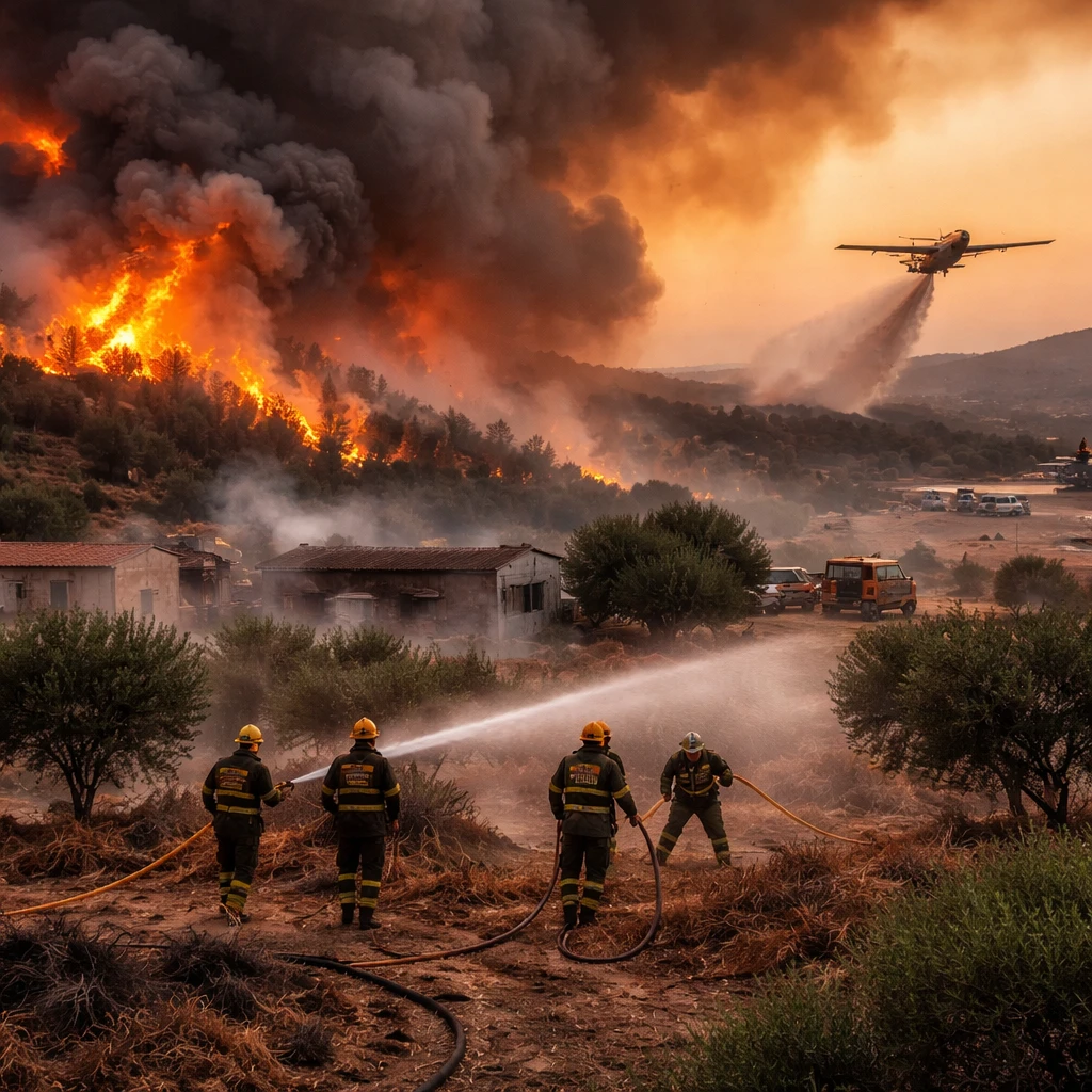 Crete Wildfires Enter Second Day as Greece Scrambles to Contain Blazes