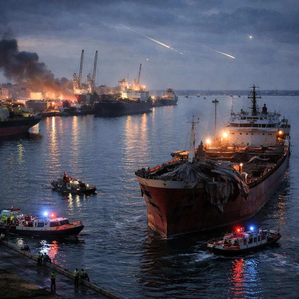 Seaman Killed After Drone Strike Hits Vessels in Taganrog Bay, Authorities Say