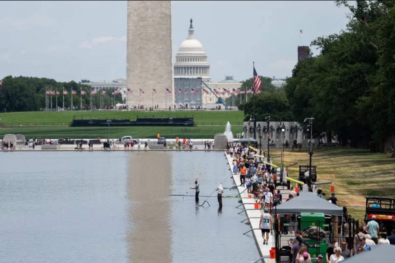 Lincoln Memorial Reflecting Pool to Be Drained Again for Repairs After Recent Renovation