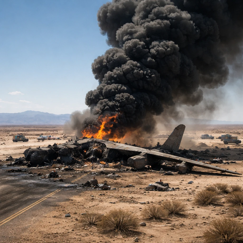 B-52 Bomber Crashes at Edwards AFB, Killing Eight Including Two Boeing Employees