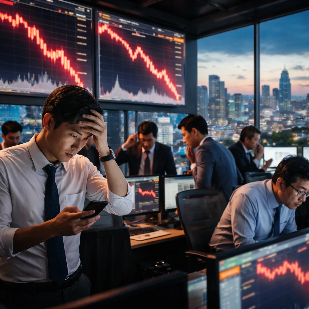 South Korean Chip Stocks Plunge as AI Financing Fears and China Competition Weigh on Market