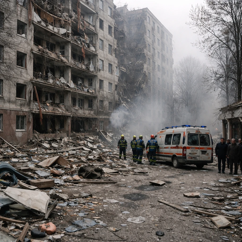 Bomb Attacks Strike Residential Areas and Hospital in Eastern Ukraine, Dozens Hurt