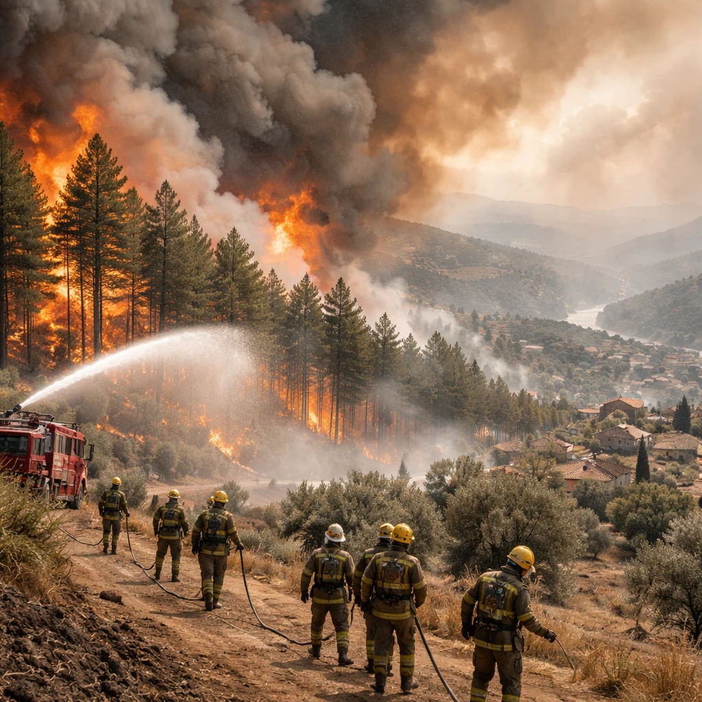 Fires Near Bordeaux and Madrid Brought Under Control as Blazes Persist in Greece and Western Spain