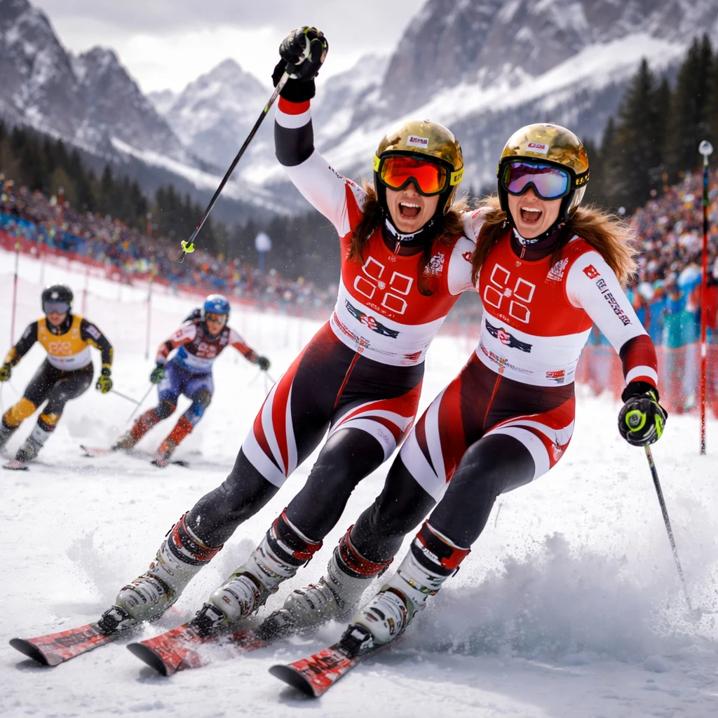 Austria Upsets U.S. Favorites to Claim Olympic Team Combined Gold in Cortina