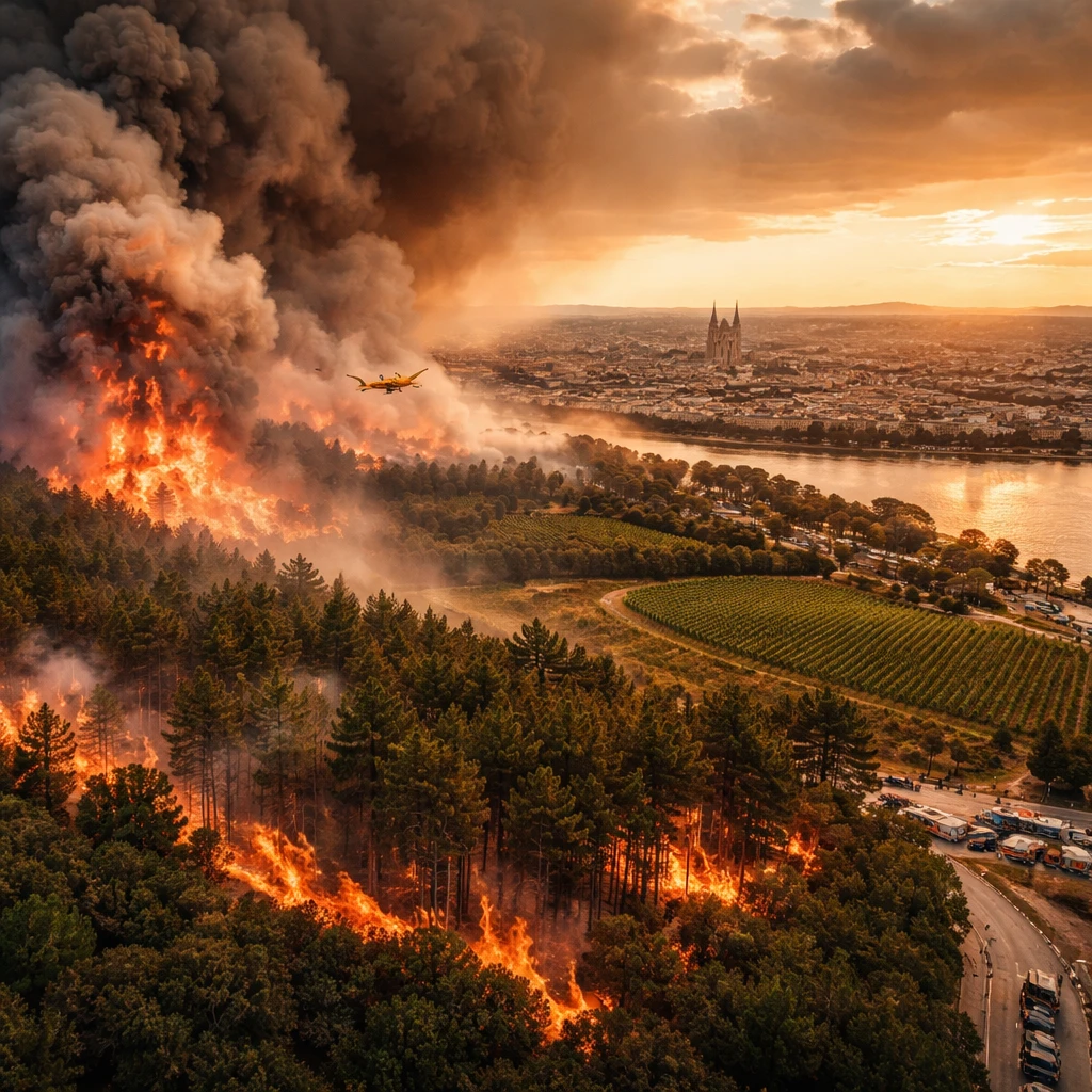 Wildfires Encroach on Bordeaux as France and Spain Race to Contain Blazes