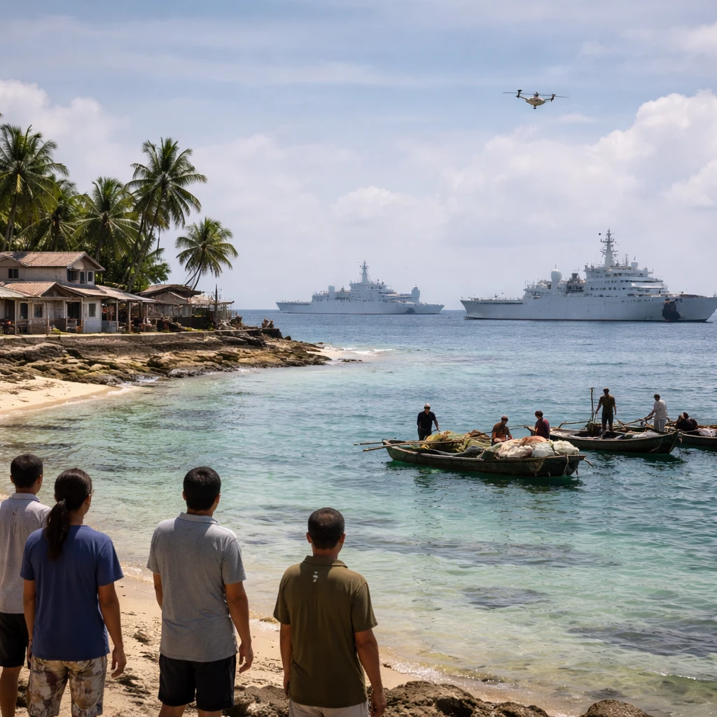 Officials Reassure Pag-asa Residents After Phones Flash 'Welcome to CHINA' During Visit