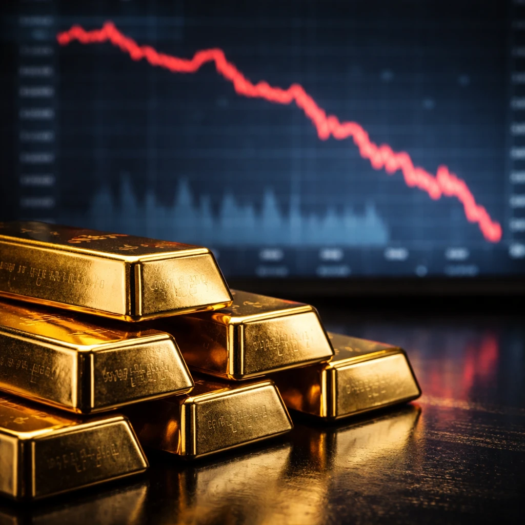 Newmont Goldcorp Shares Drop on Renewed Gold Slide and Technical Breakdown