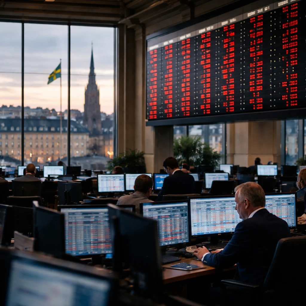 Stockholm Stocks Close Lower as Basic Materials, Industrials and Financials Weigh on Index