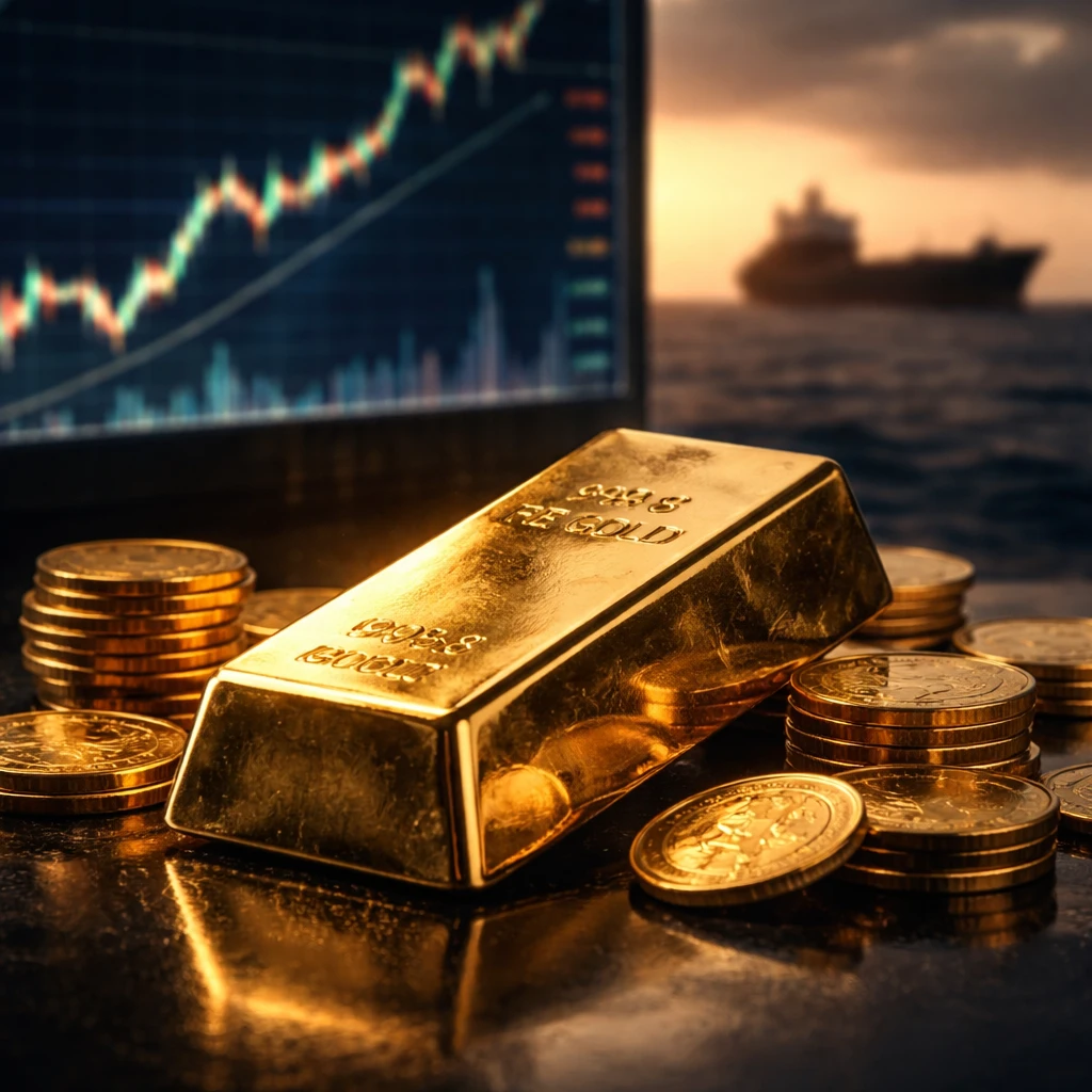 Gold Nears Weekly Gain as Middle East Tensions Offset Rate-Fear Pressure
