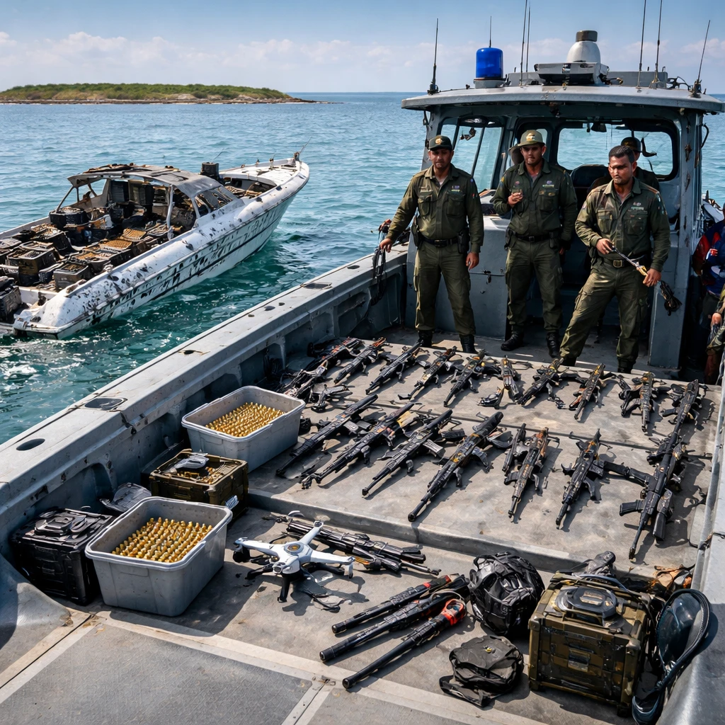 Cuba Says Speedboat Attackers Carried Nearly 13,000 Rounds; Authorities Display Seized Arms