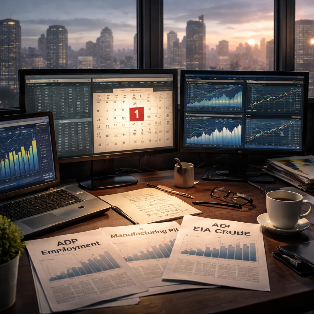 ADP Jobs, Manufacturing PMIs and EIA Oil Stocks Headline a Data-Heavy Wednesday