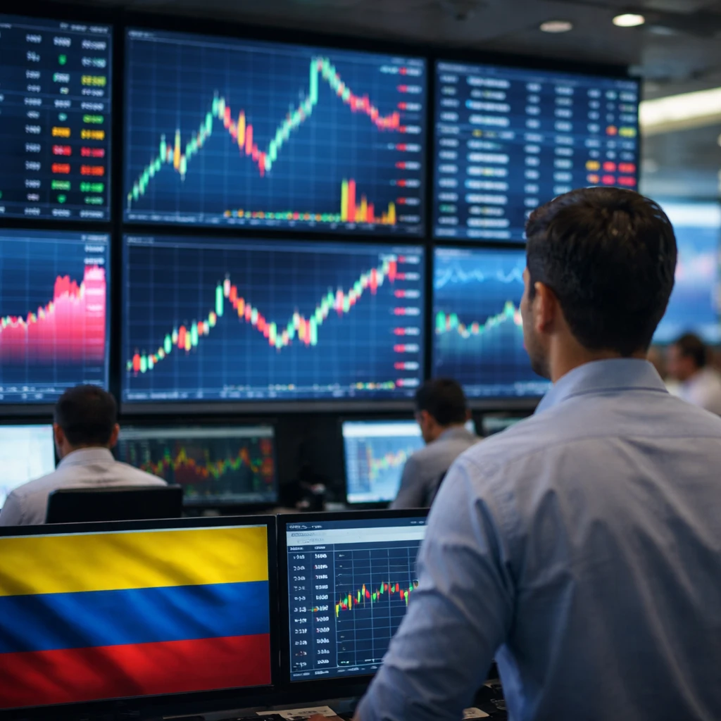 Colombian equities slip as Financials, Investment and Public Services lead declines