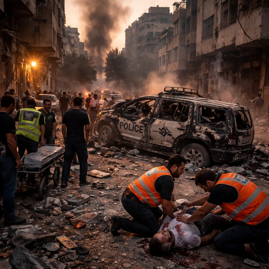 Airstrike on Gaza Police Vehicle Kills Three; Separate Strike Kills Fatah Militant Leader