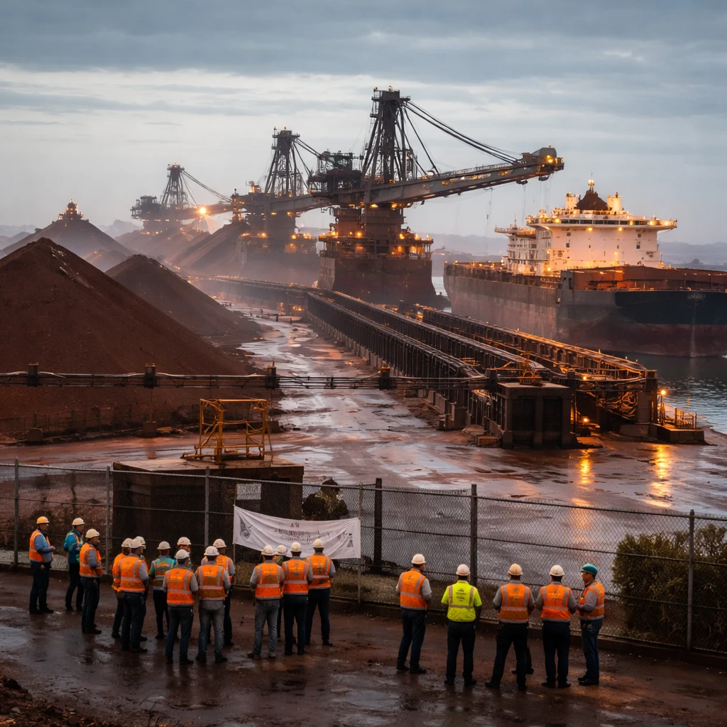 BHP Shares Drop After Port Hedland Strike and Mixed Quarterly Output