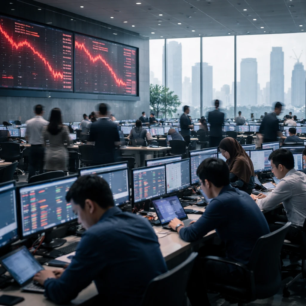 Jakarta Stocks Retreat as IDX Composite Falls 2.67% on Broad Losses
