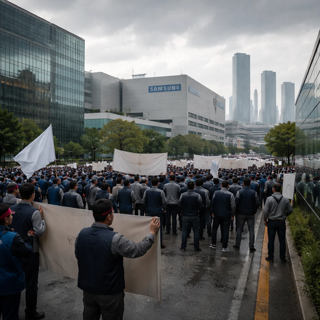 Samsung Shares Fall as Union Sticks to Planned 18-Day Strike