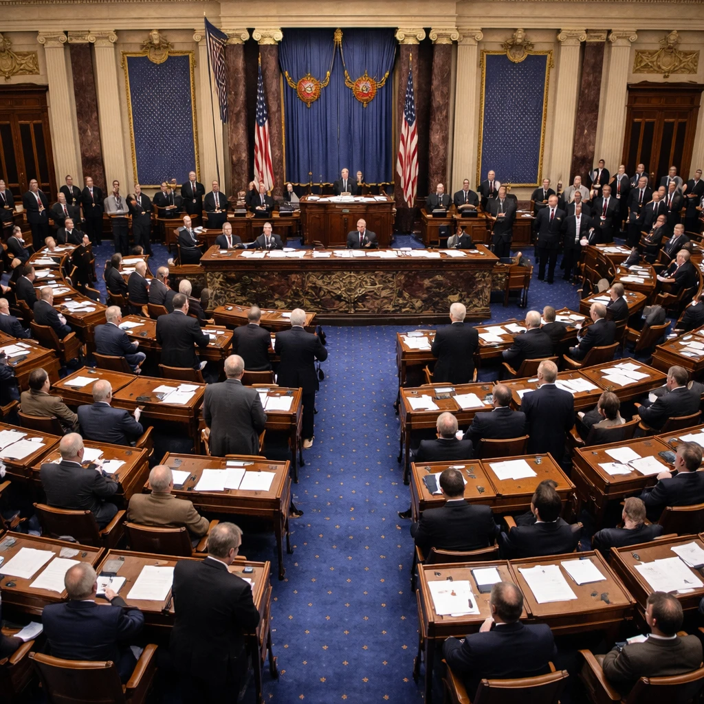 Senate Adopts Measure Calling for Halt to U.S. Military Action Against Iran