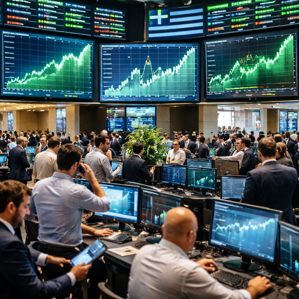 Athens Stock Market Climbs to Five-Year Peak Led by Banking, Construction, and Energy Shares