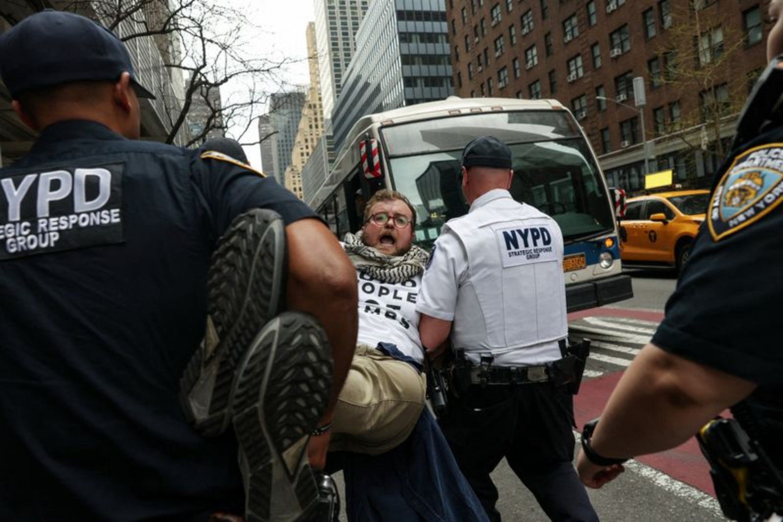 Dozens Arrested in Manhattan Demonstration Against U.S. Arms Support for Israel