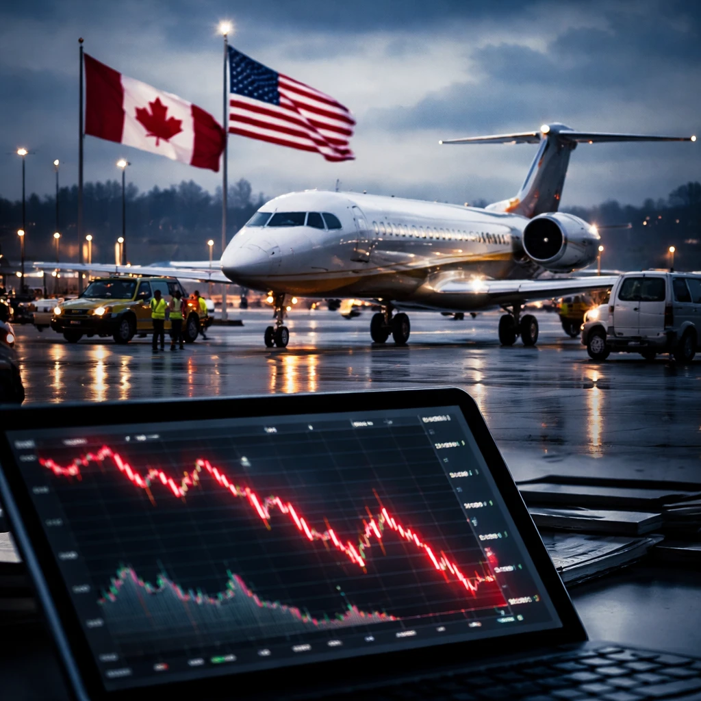 Bombardier Shares Slide as Presidential Demand and Trade Retaliation Escalate Market Risk