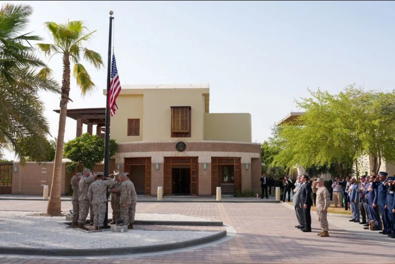 U.S. Embassy in Kuwait Reopens After March Suspension; Secretary of State Leads Flag-Raising