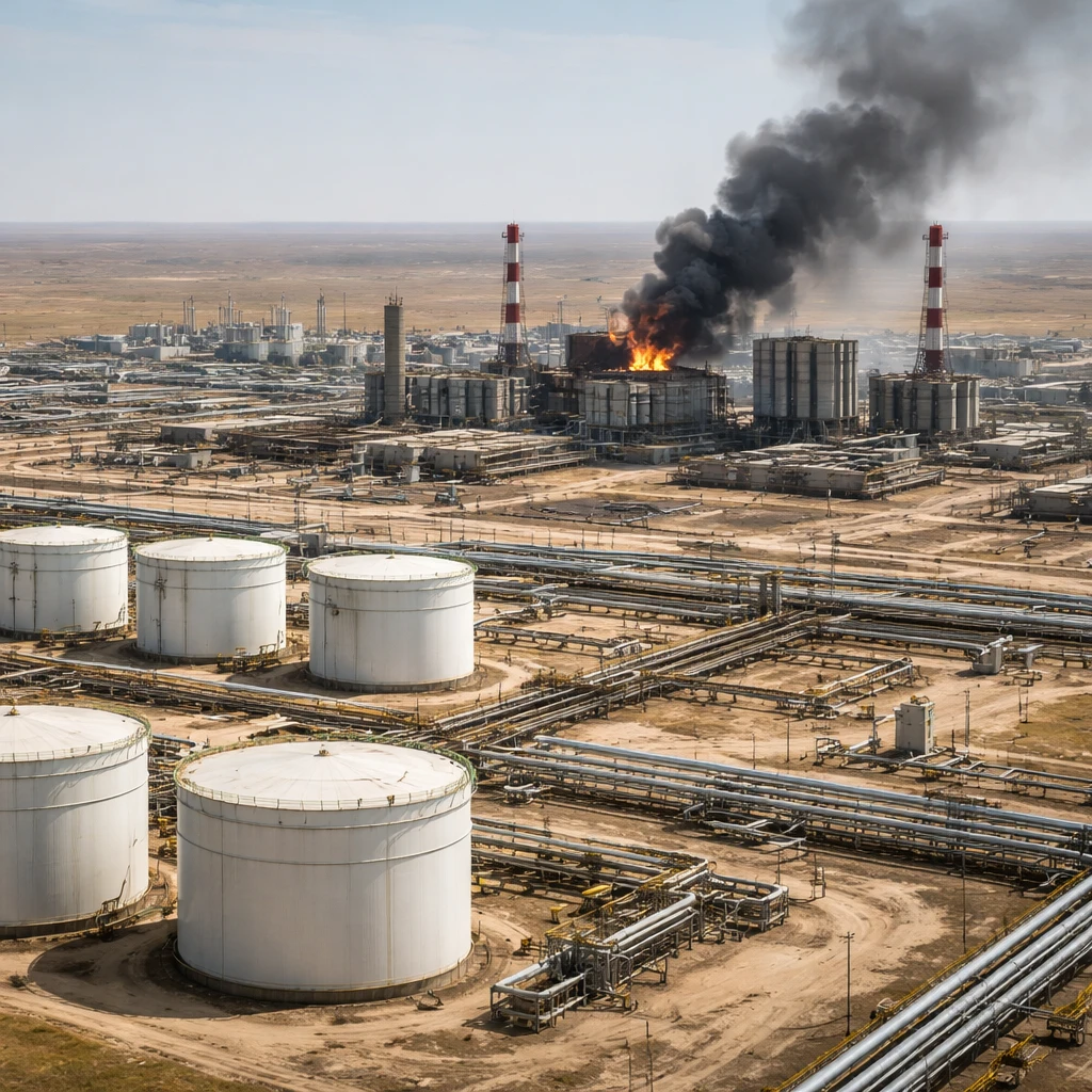 Kazakhstan's Tengiz Oilfield Remains Offline Amid Power Station Fire, Extending Production Halt
