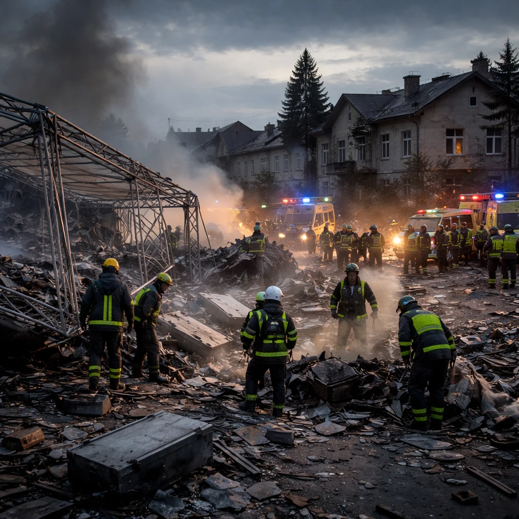 Missile Strike on Kyiv-Area Defence Event Kills 10, Dozens Hurt