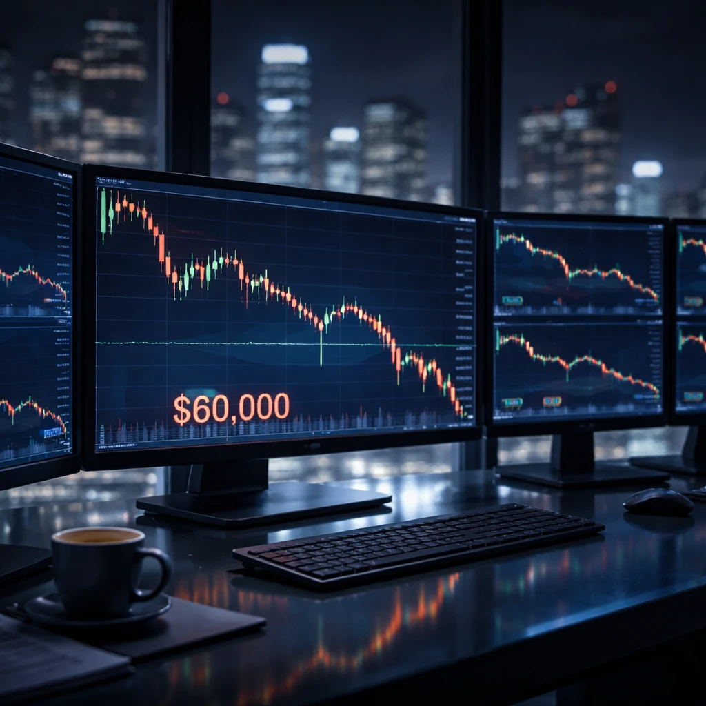 Bitcoin Remains Under $60,000, Poised for Second Straight Quarterly Decline Amid ETF Outflows