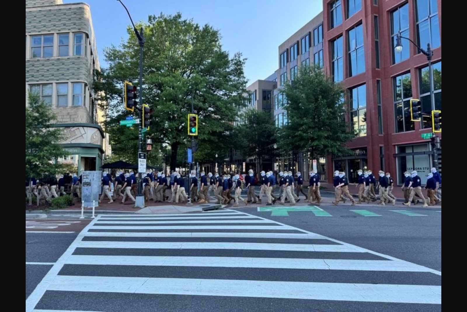 Masked Patriot Front Members Parade Through Washington Ahead of July 4 Events