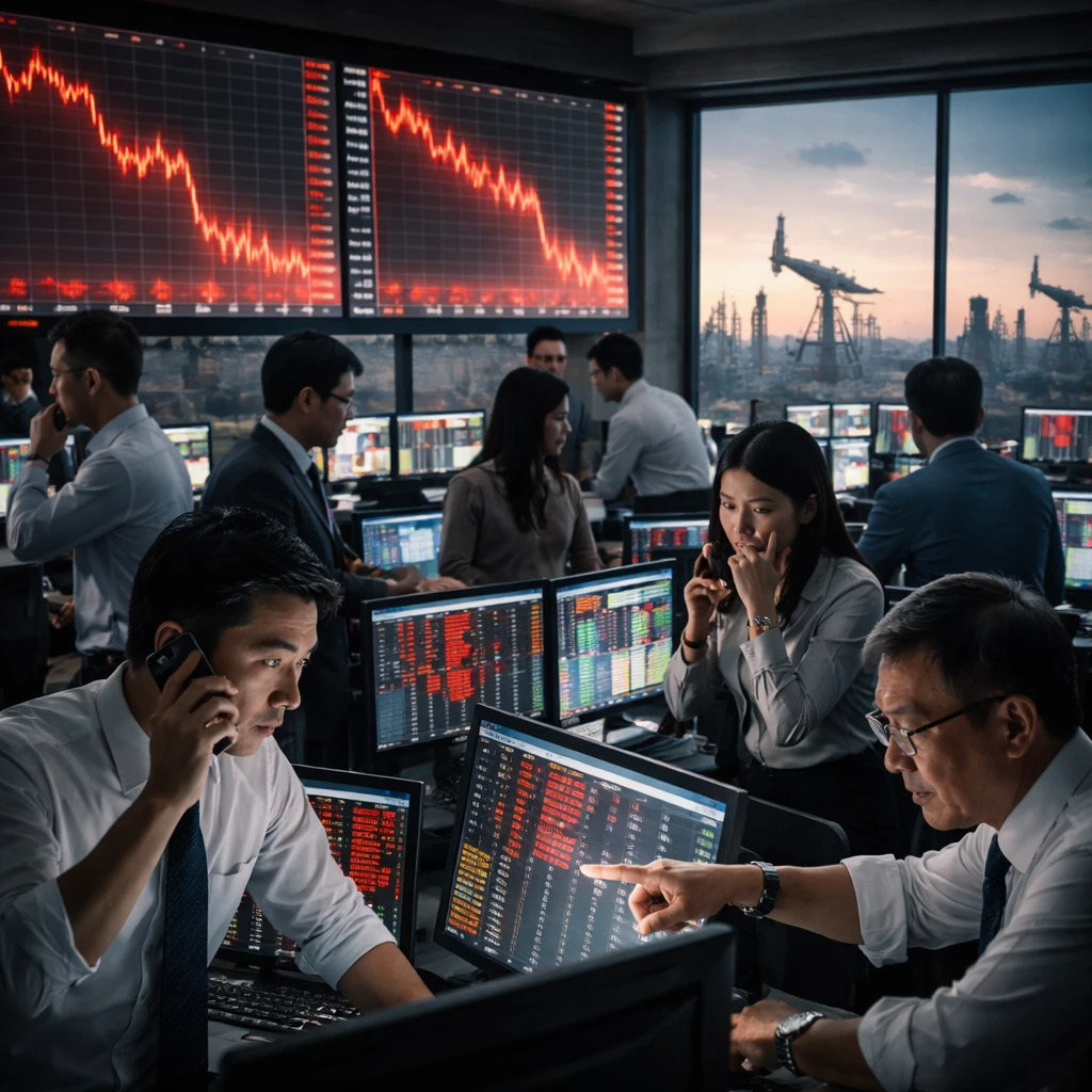 Asian Markets Retreat as Tech Shares Plunge and Iran Missile Strikes Push Oil Higher