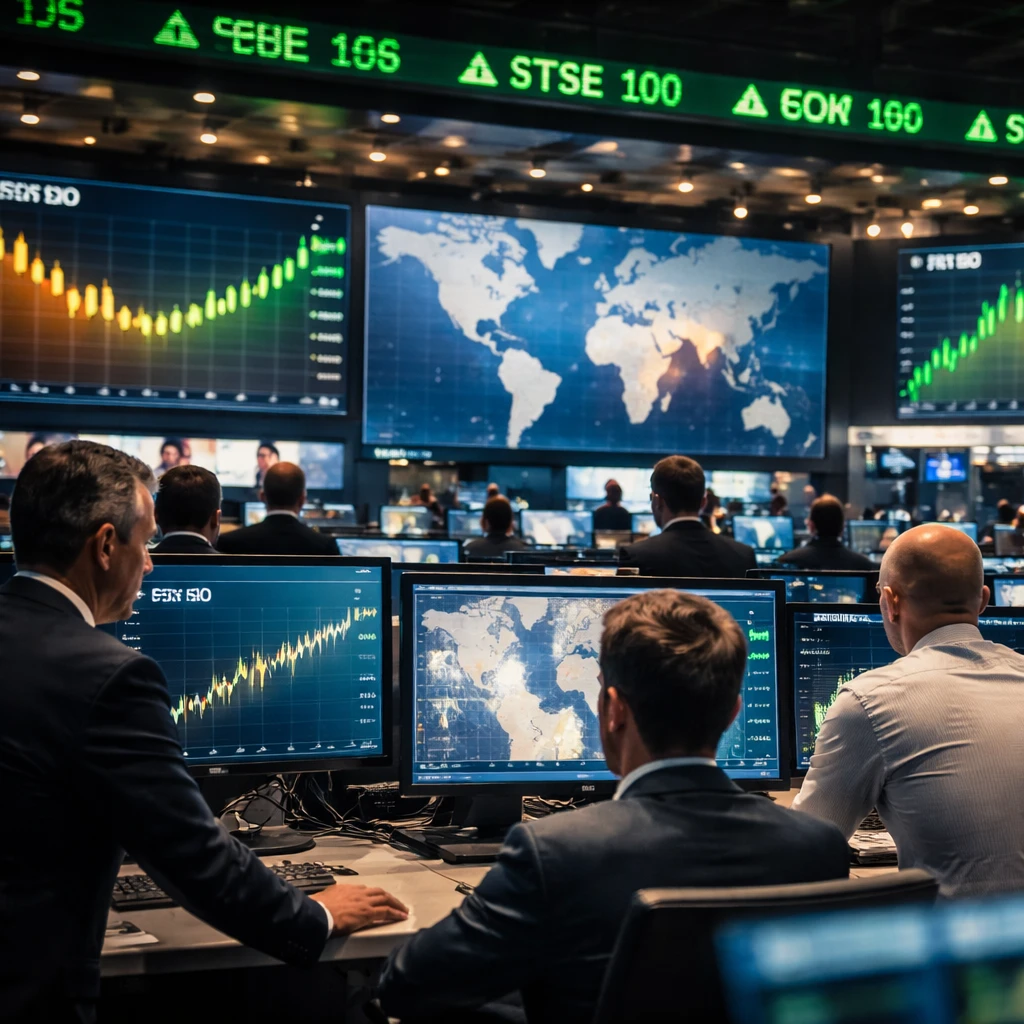 UK Stocks Climb as Hopes of U.S.-Iran Agreement Temper Global Risk Despite Monthly GDP Dip