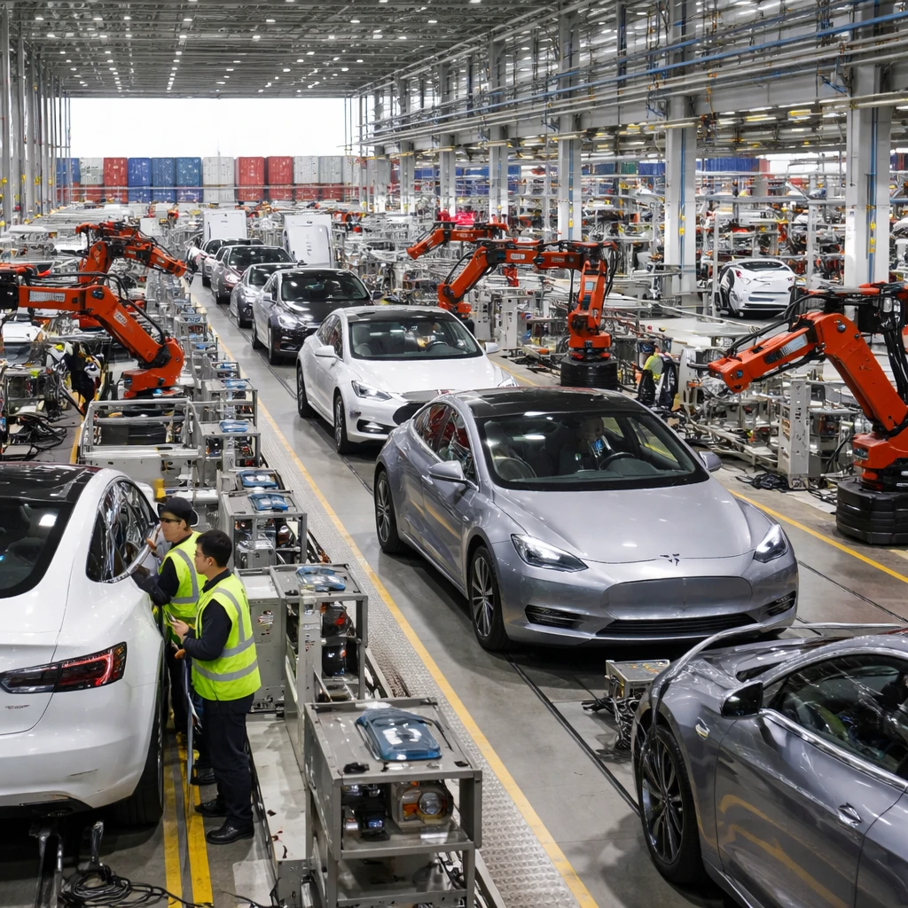 Tesla’s China Output Climbs Again as Shanghai Factory Sustains Momentum