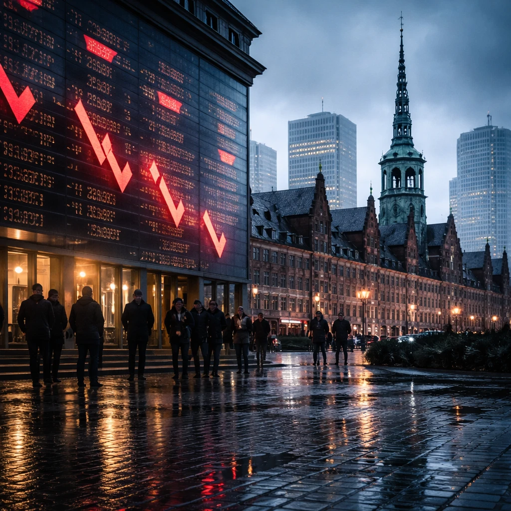 Copenhagen bourse slips as healthcare, tech and real estate drag OMXC20 down 1.75%