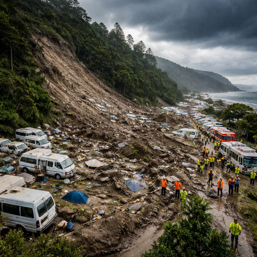 Rescue Operations Underway After Landslide Devastates Mount Maunganui Campsite in New Zealand