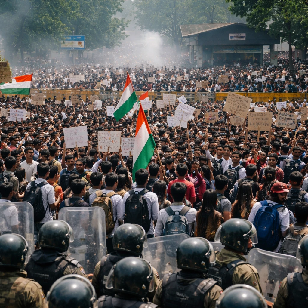 Youth-led protests press for education minister's exit as talks resume in Delhi
