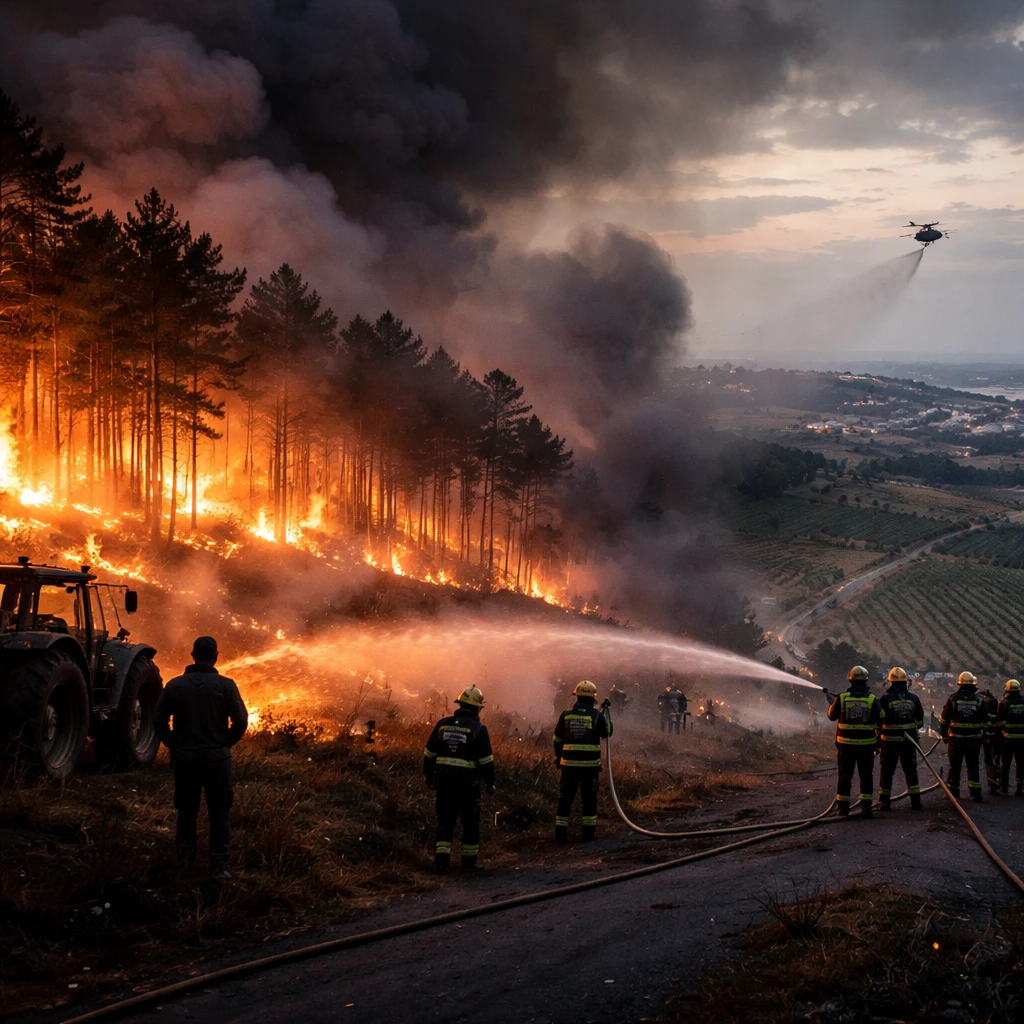 Firefighters Battle Fast-Moving Blazes as Evacuations Expand Near Bordeaux