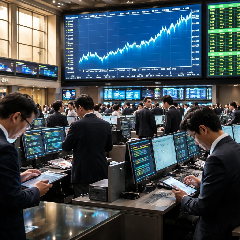 Tokyo stocks close higher as Nikkei 225 posts new record; Real Estate, Banking and Textile sectors lead gains