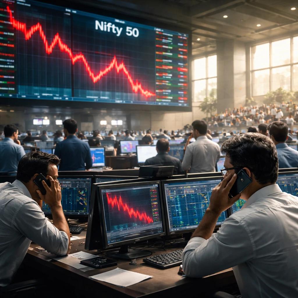Indian equity benchmarks slip as Real Estate, Power and Oil & Gas drag markets lower