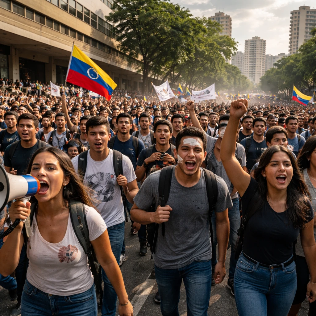 Venezuelan Students Reemerge in Public Protests After Years of Repression